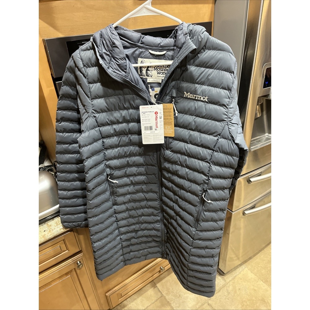 Marmot Echo Hooded Featherless Down Puffer Jacket Coat Large WINTER SKI